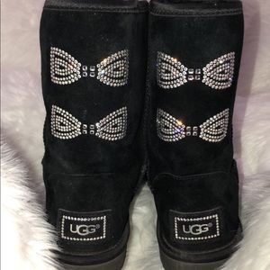 Rhinestone Black Ugg Boots